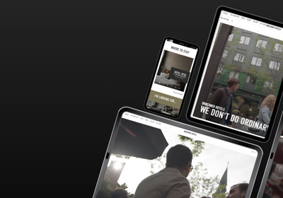 Hotel booking engine graphic multipls ipad screens