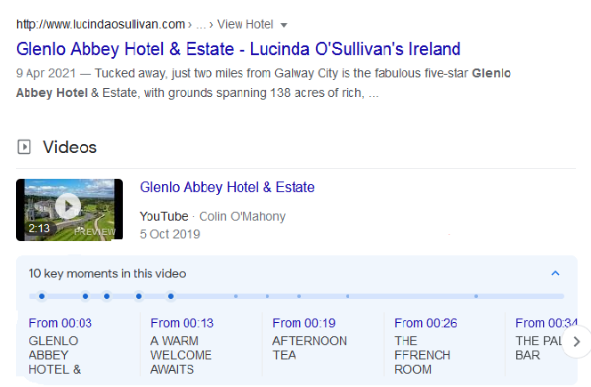 key moments for YouTube Video Optimisation for Hotels